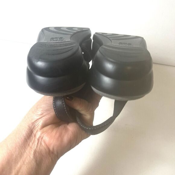 SAS Tripad Comfort Sandals Black Leather Womens Sz 7 W Comfort Casual Sling Back - Picture 7 of 10